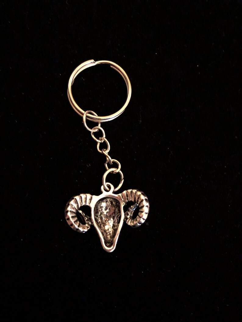 SilverColored Ram Head Keychain Etsy