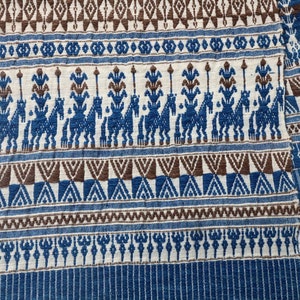 Vintage Northern Thailand Unique Table Runner Shoulder Cloth Hand Spun Natural dye Weaving Tapestry. Lanna Thai Tribal Folk Art Home Decor.