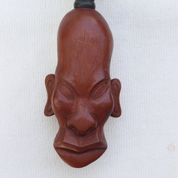 Vintage Wood Carved Zulu Tribal Man Figurine Signed Jose Pinal Wall Hanging. Special Gift & Home Decor.