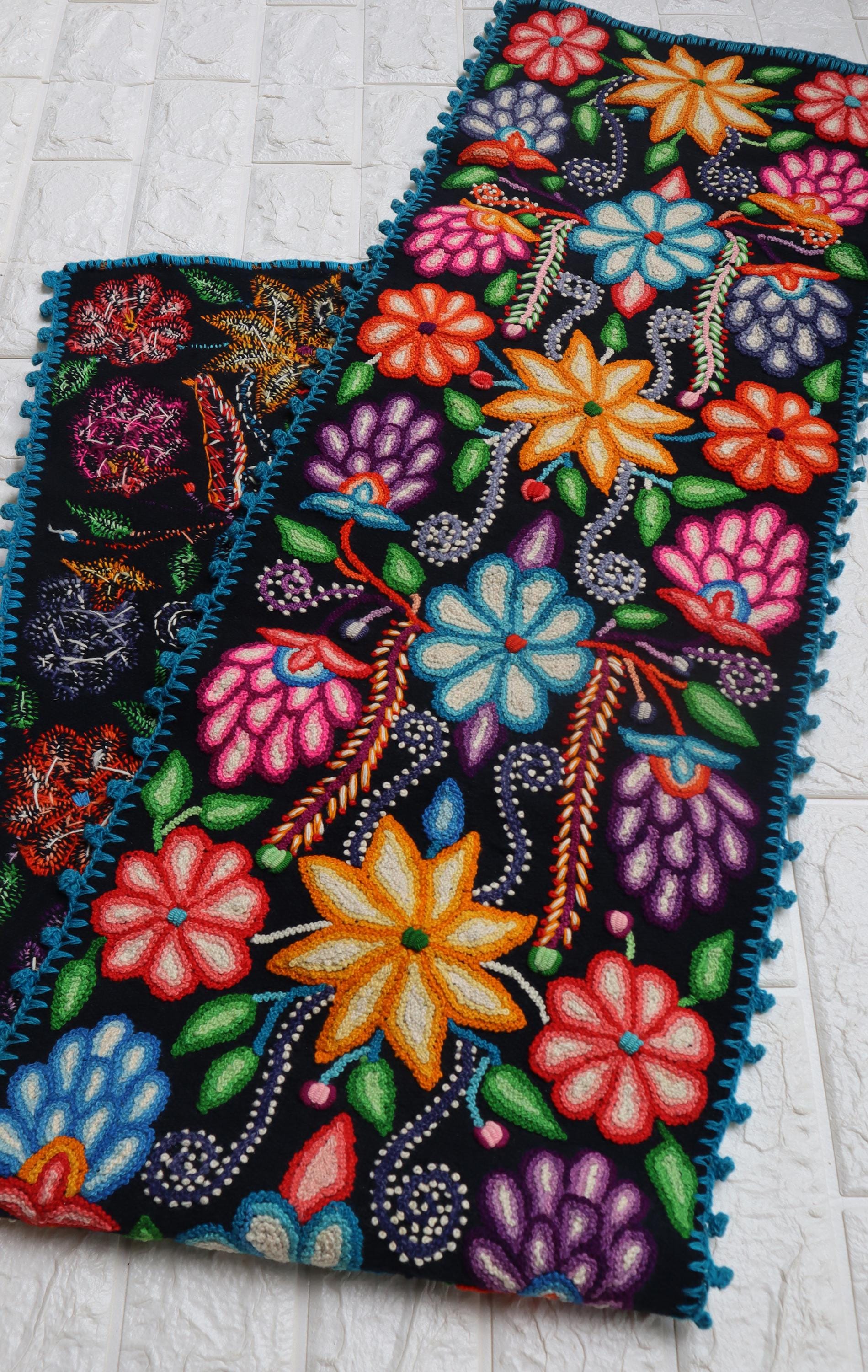 Tenture Murale Artisanale En Laine De Lama – Multicolore – Chemin De Table Bolivie