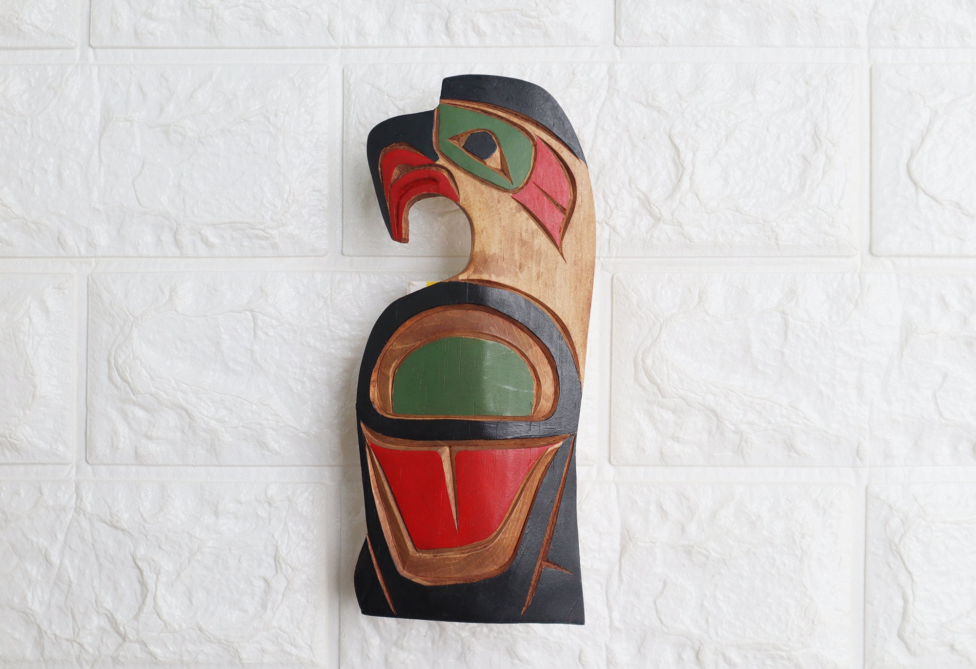 Native american wood hanging carving - Etsy 日本
