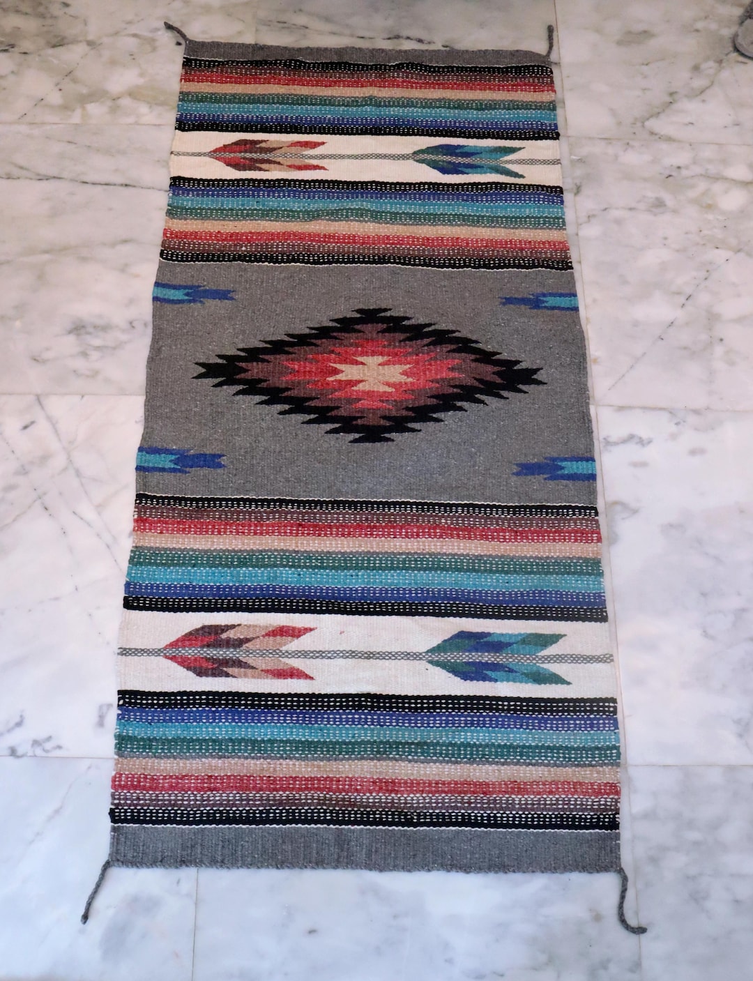 Aztec Wall Rugs Vintage Mexican Woven Rug Aztec Lighting Arrow Wall Hanging Tapestry by ...