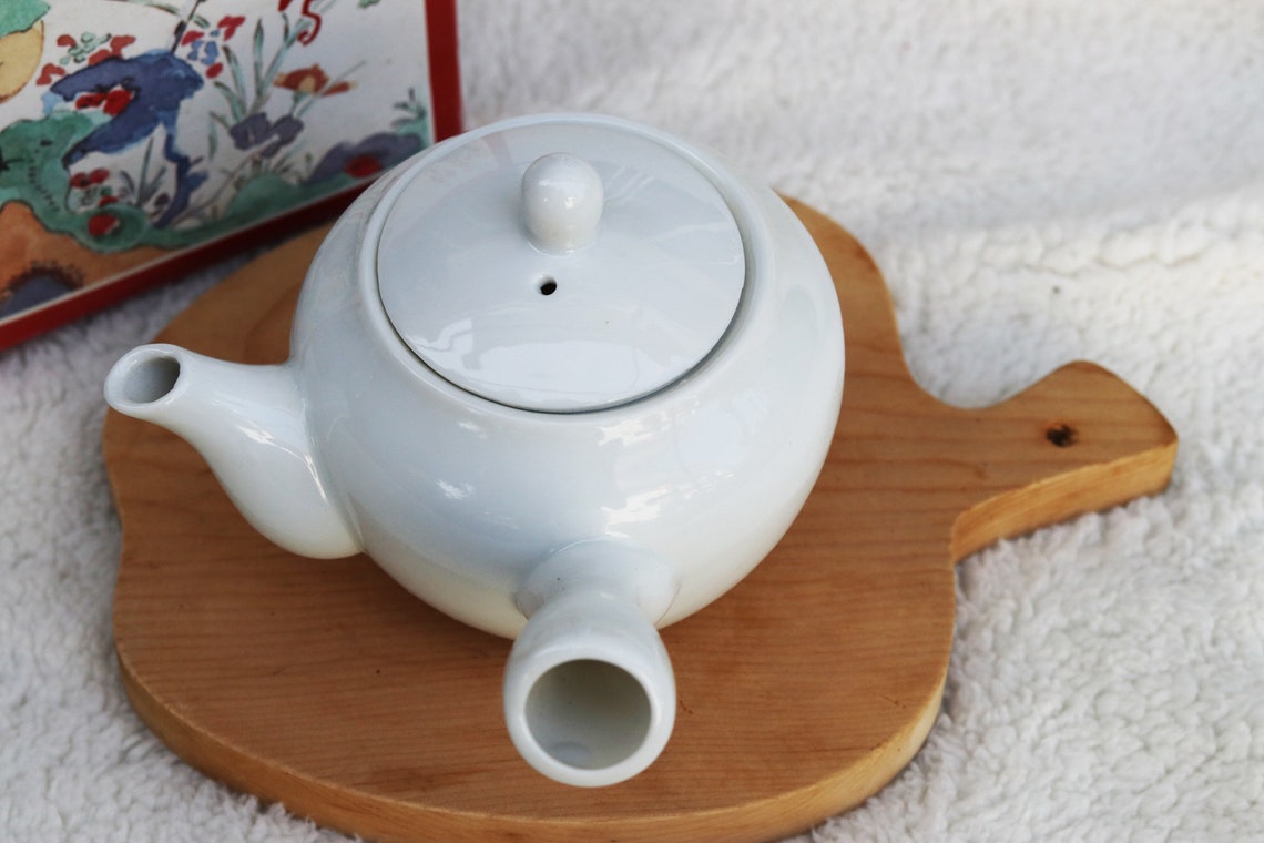 Japanese Kyusu side handle porcelain teapot hand painted Etsy