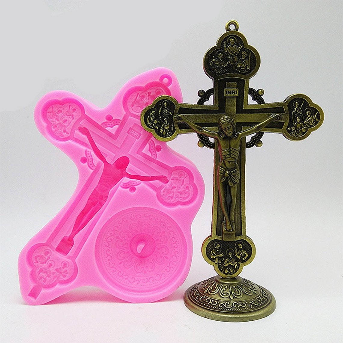 Jesus Cross Silicone Mold Religious Mold for Fondant Resin Etsy