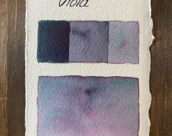 Handmade Viola granulating watercolor