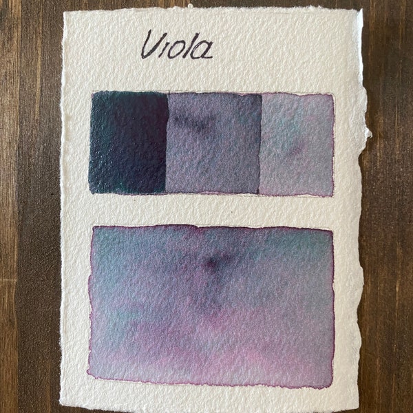 Handmade Viola granulating watercolor