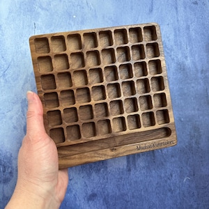 Custom Engraved Walnut Watercolor Palette: 48 Half-Pans