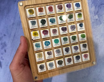 SET#1 , SET#2 and SET#3 half pan sets In hickory watercolor palette with  36 wells granulating half pans /granulating watercolors