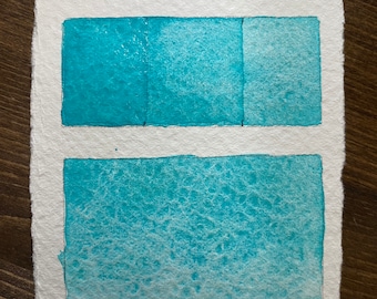 Handmade Mint granulating watercolor New formula