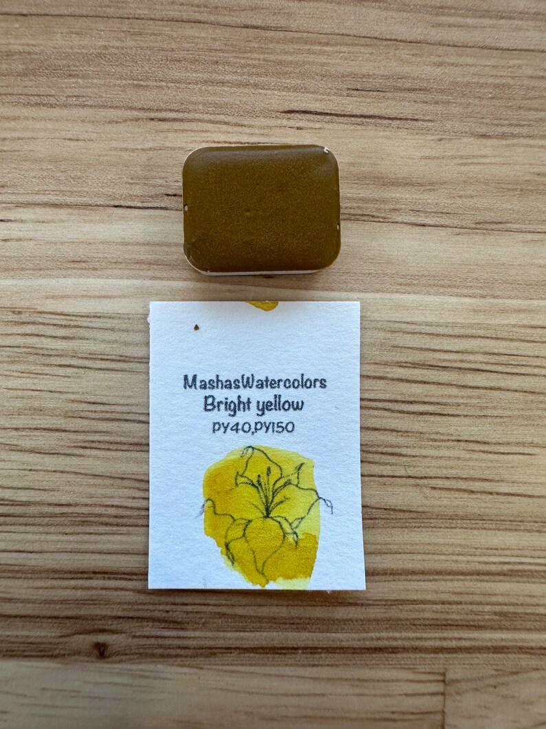Handmade Bright Yellow Watercolor/ Very Little Granulating - Etsy