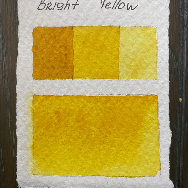 Handmade Bright yellow watercolor/ not granulating