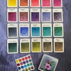 Astrology Watercolor Paint Palette Set of 12 Watercolors Handmade