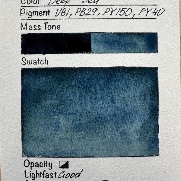 Handmade Deep sea granulating watercolor