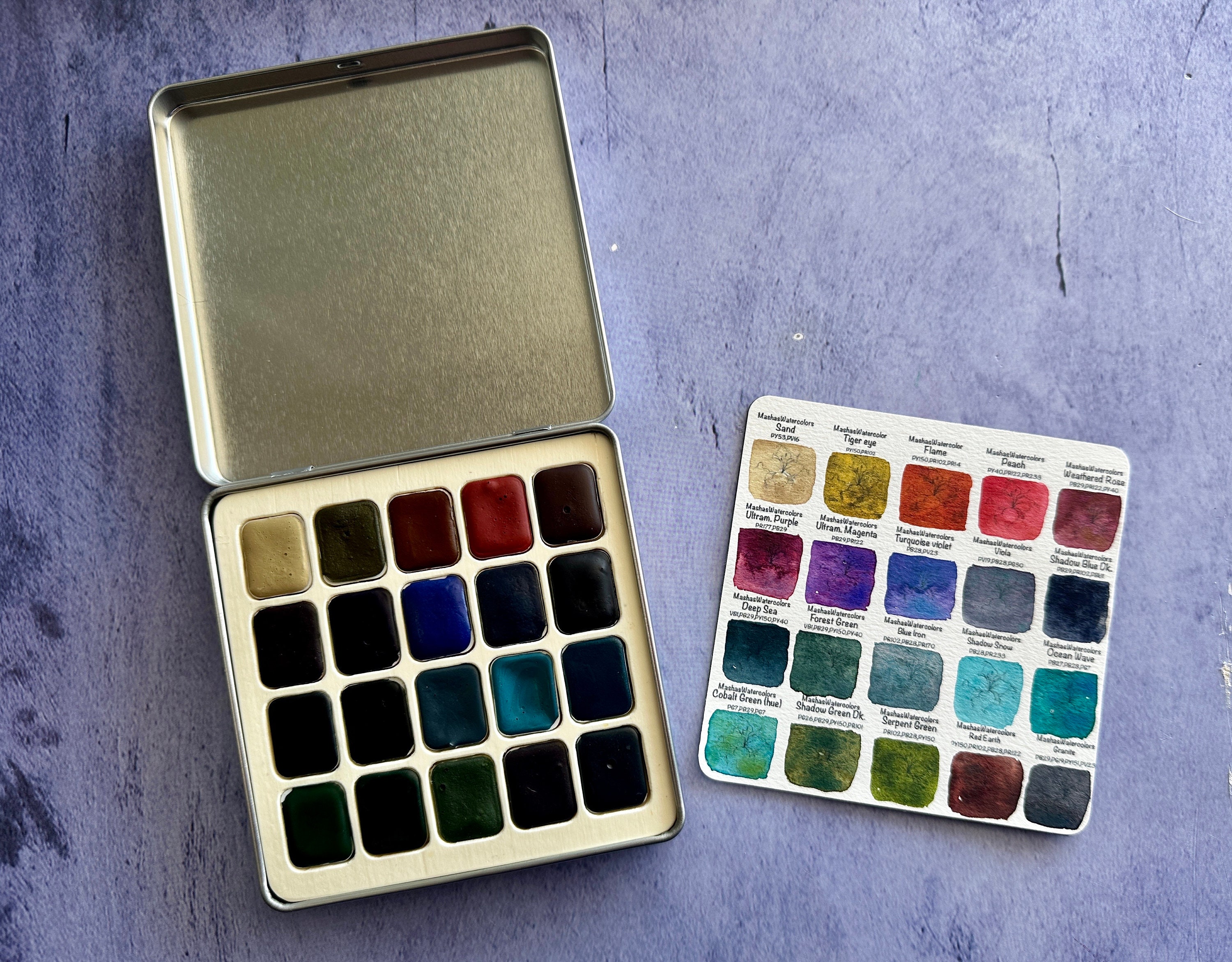 Empty Watercolor Palette Tin, With 24 Magnetic Half Pans/quarter Pans/mixed  Size, Travel Set for Watercolor Paints 