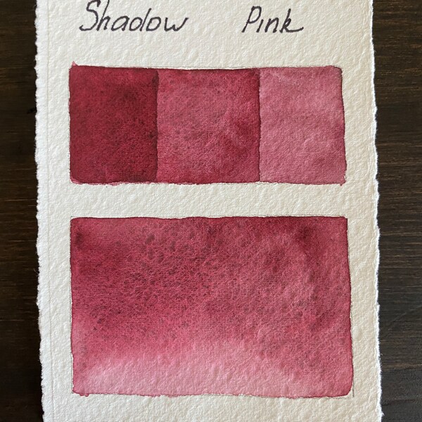 Handmade Shadow pink granulating watercolor