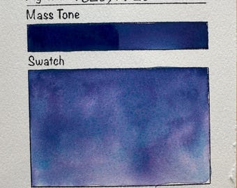 Handmade Turquoise violet granulating watercolor