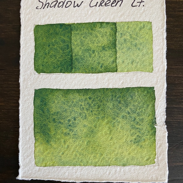 Handmade Shadow green light granulating watercolor