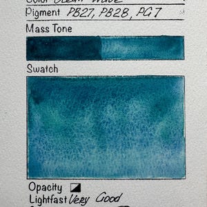 Handmade Ocean wave granulating watercolor