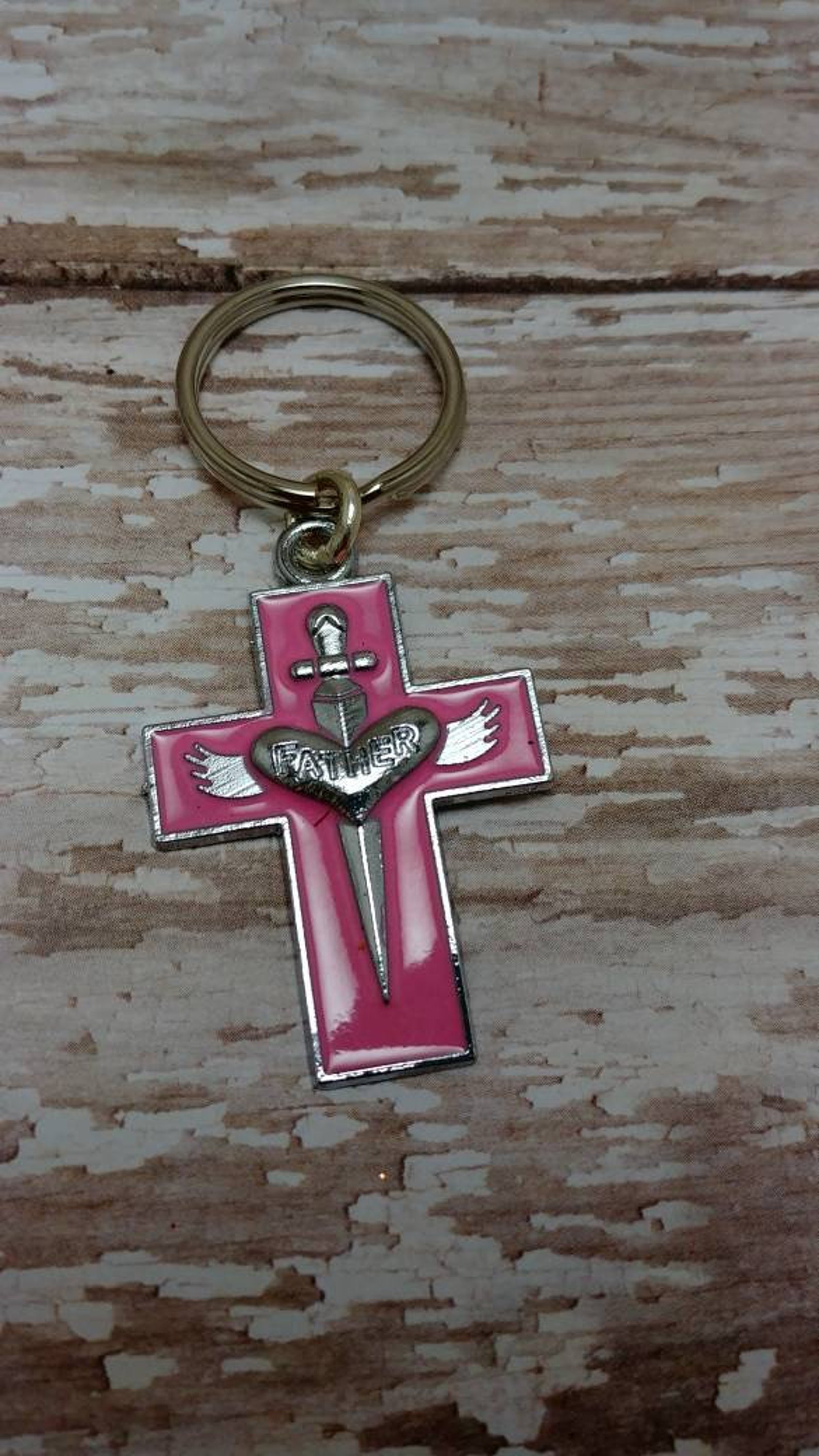 Cross Key ChainsChristian Key ChainsFather Key Chains Etsy