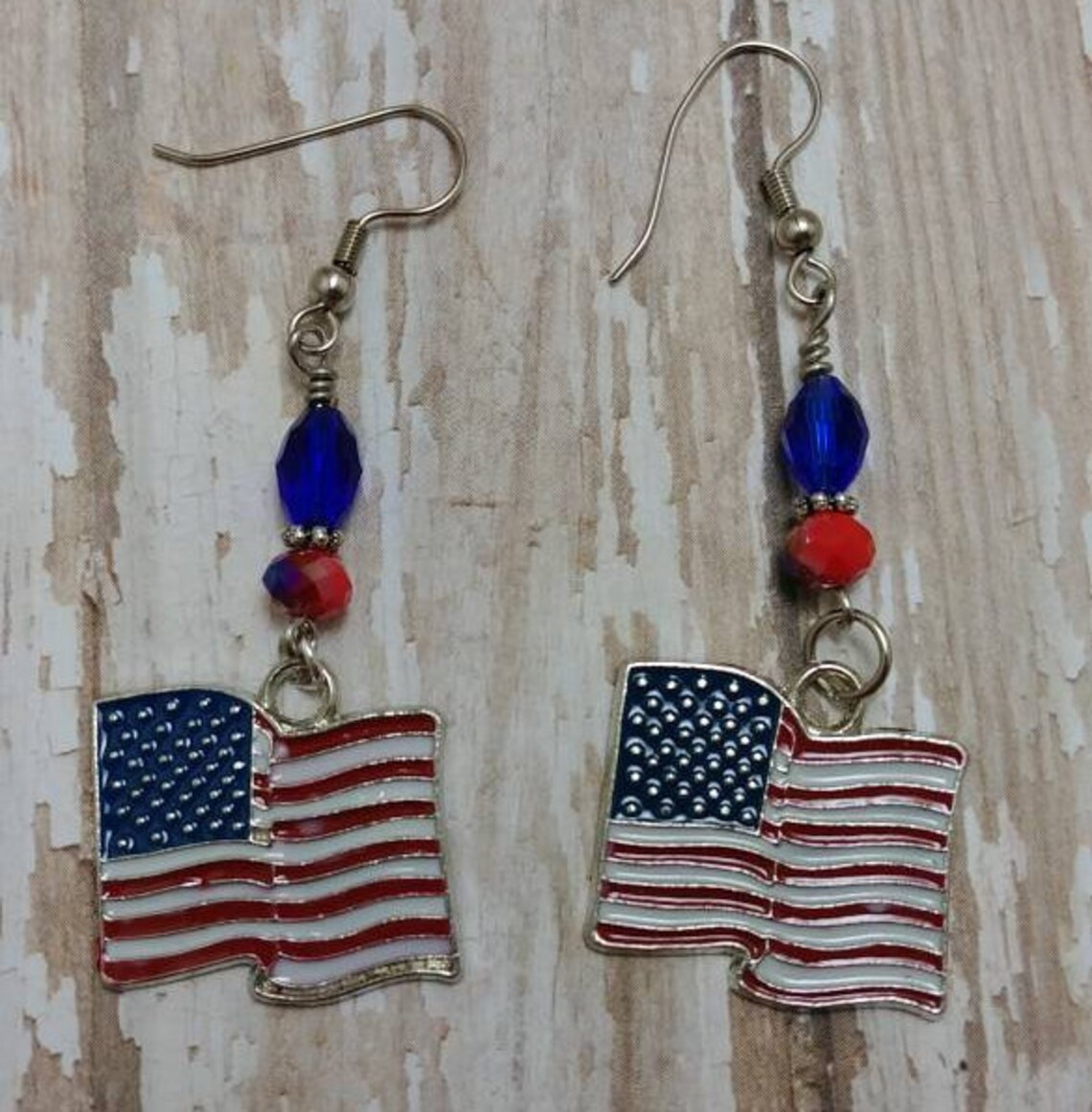 Fourth of July Earrings-Independence Day Earrings-U.S. Flag  Etsy