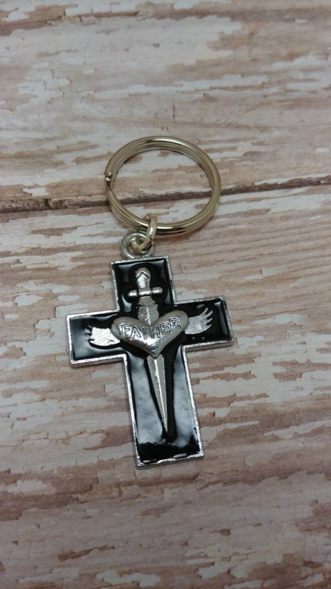 Cross Key ChainsChristian Key ChainsFather Key Chains Etsy