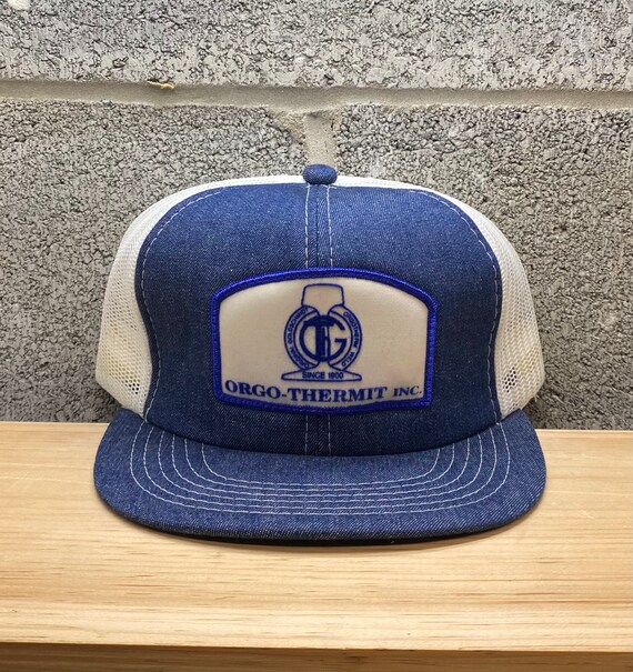 Vintage 1990s Orgo-Thermit Inc Denim Snapback Tru… - image 1