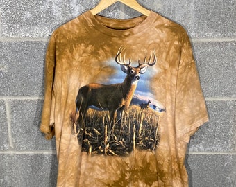 Elk Wildlife Brown Tie Dye Tshirt Adult L Adult M Elk Wildlife Brown Tie Dye Tshirt Adult L Adult M