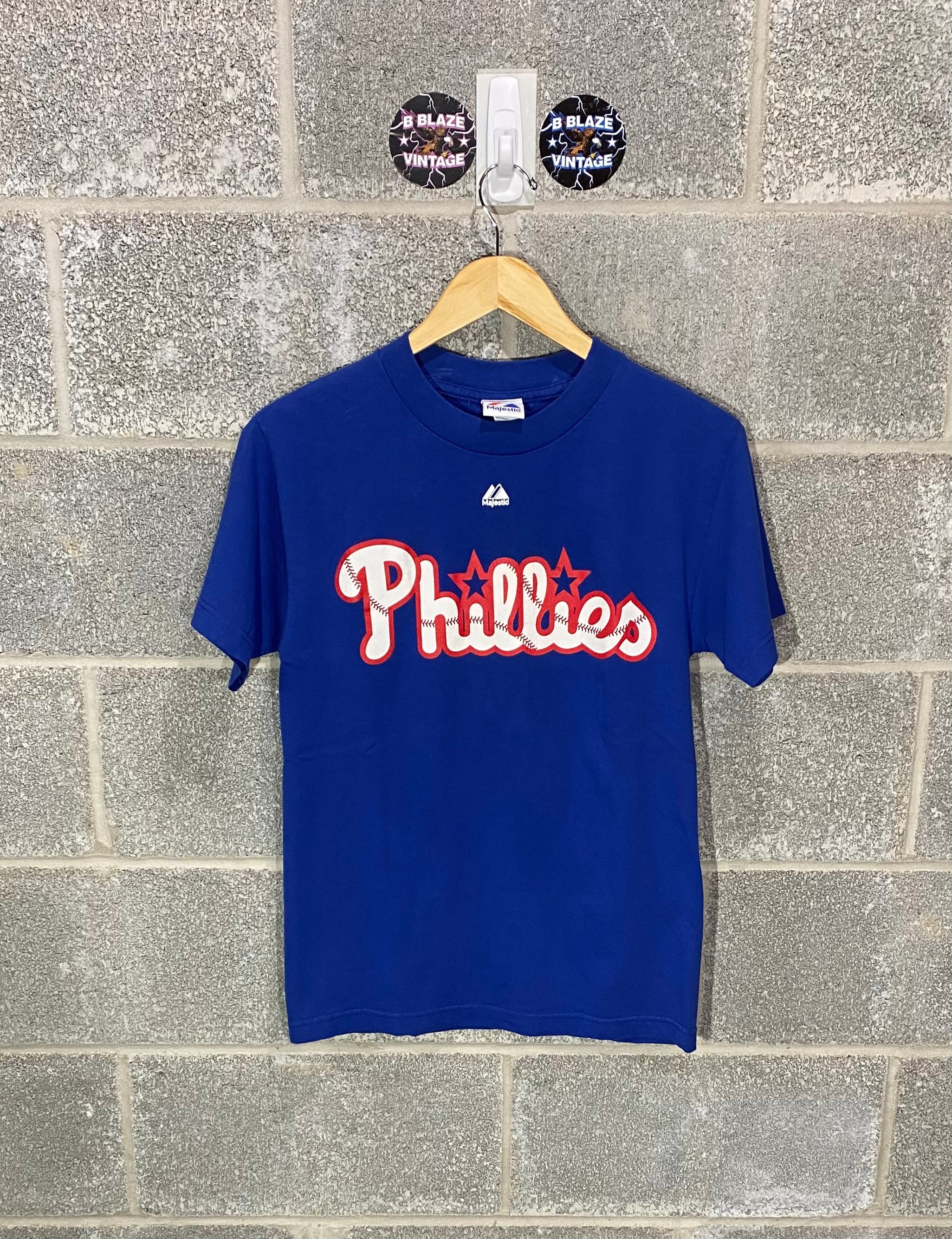 Vintage Y2K 2000s Philadelphia Phillies Shane Victorino Blue 