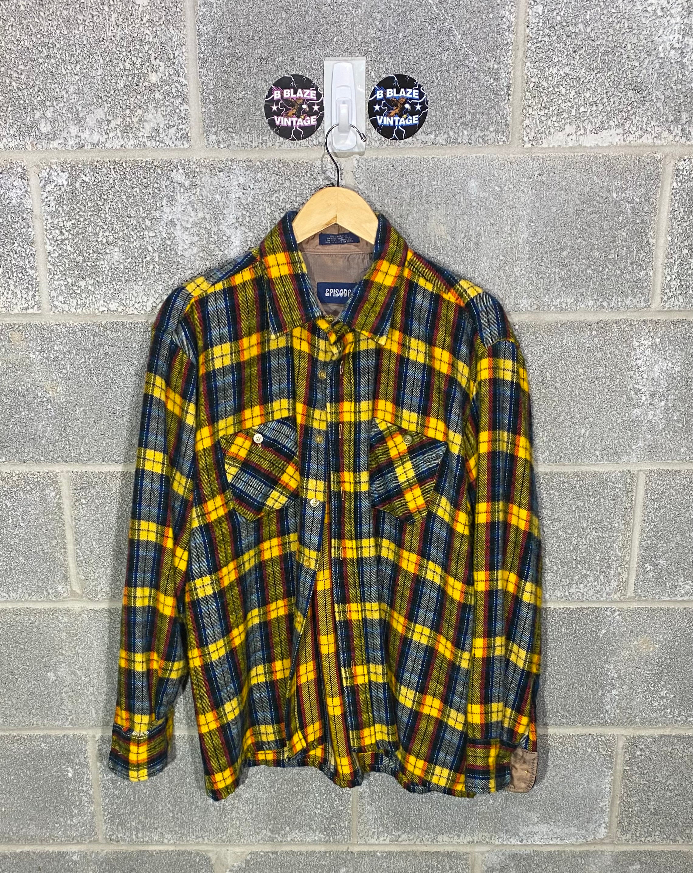 Vintage 1990s Episode Button up Long Sleeve Flannel Shirt - Etsy