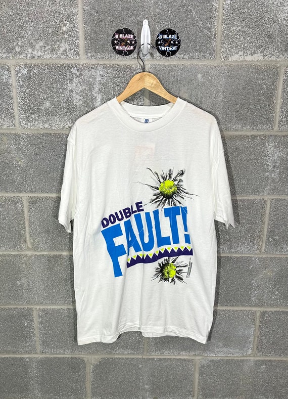 Vintage 1990s Double Fault Funny Comedy Tennis VTG