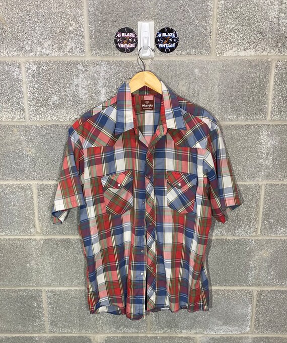 Vintage 1990s Wrangler Western Wear Button Up Sho… - image 1