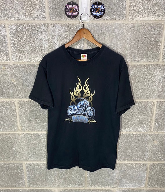 Y2k Big Dog Motorcycles Tie Dye Tshirt Gem