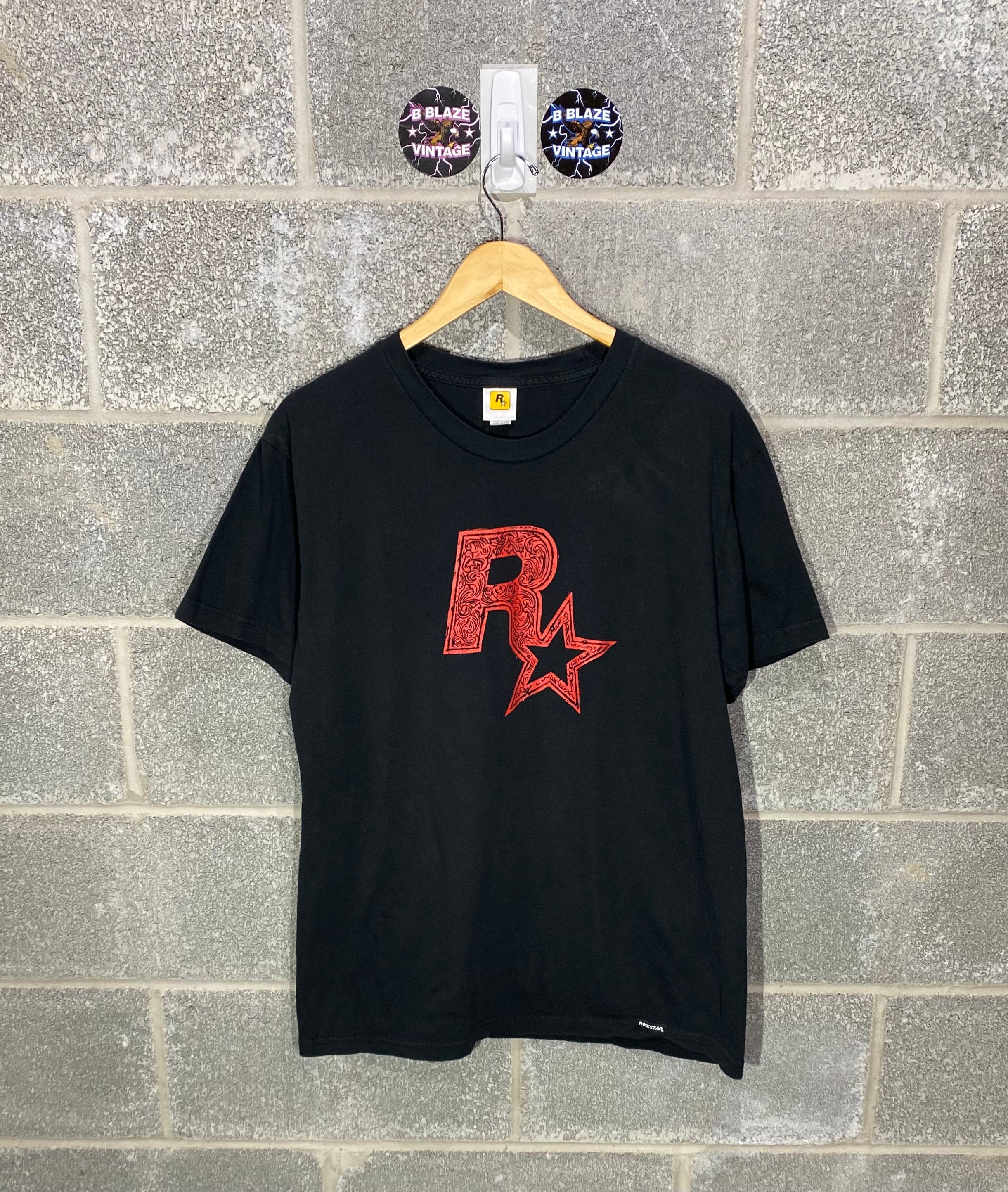 Rockstar Games Vintage Y2k Video Game Logo Tee Shirt 