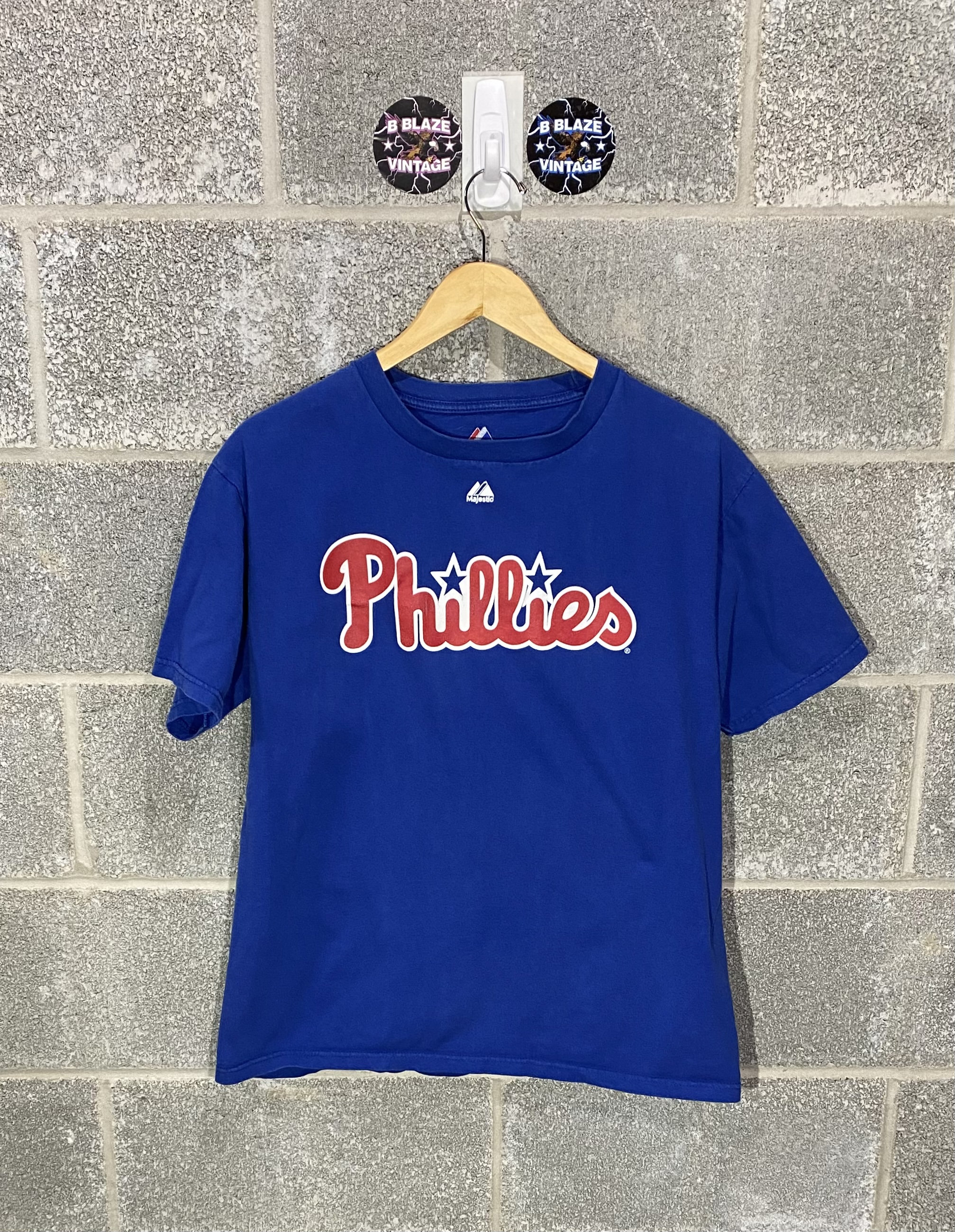 PHILADELPHIA PHILLIES VINTAGE 2008 WORLD SERIES TRUE FAN JERSEY ADULT XL