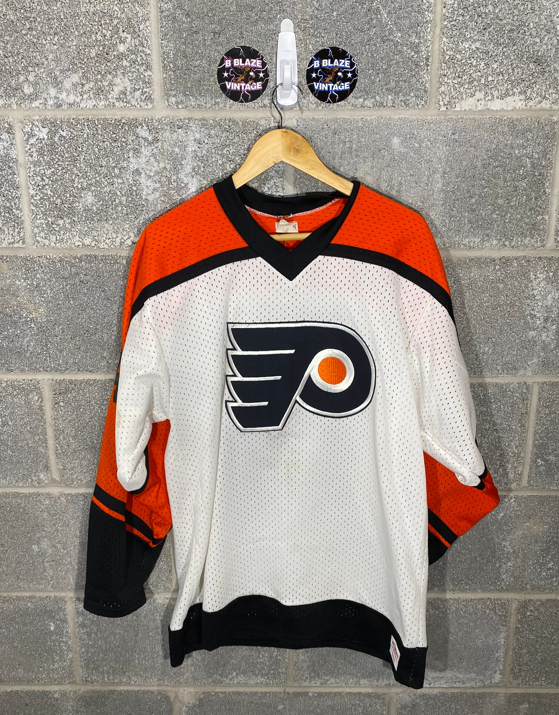 PHILADELPHIA FLYERS VINTAGE 90s NHL HOCKEY SEWN STITCHED JERSEY STARTER MENS M