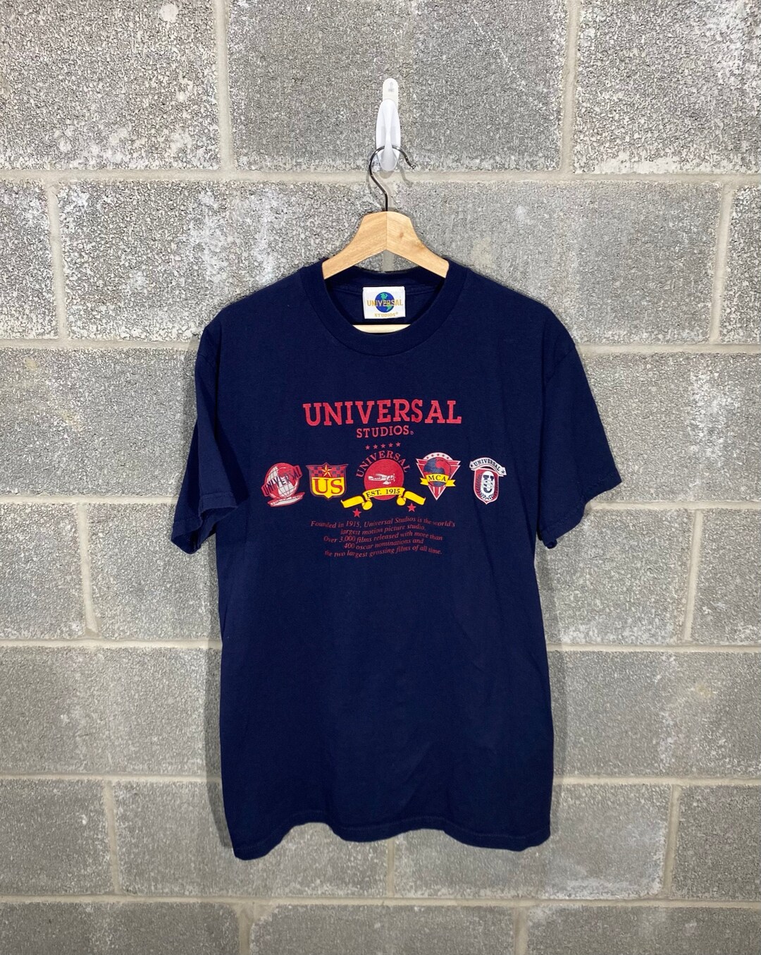 Vintage 1990s Universal Studios Navy Blue Graphic T-shirt - Etsy