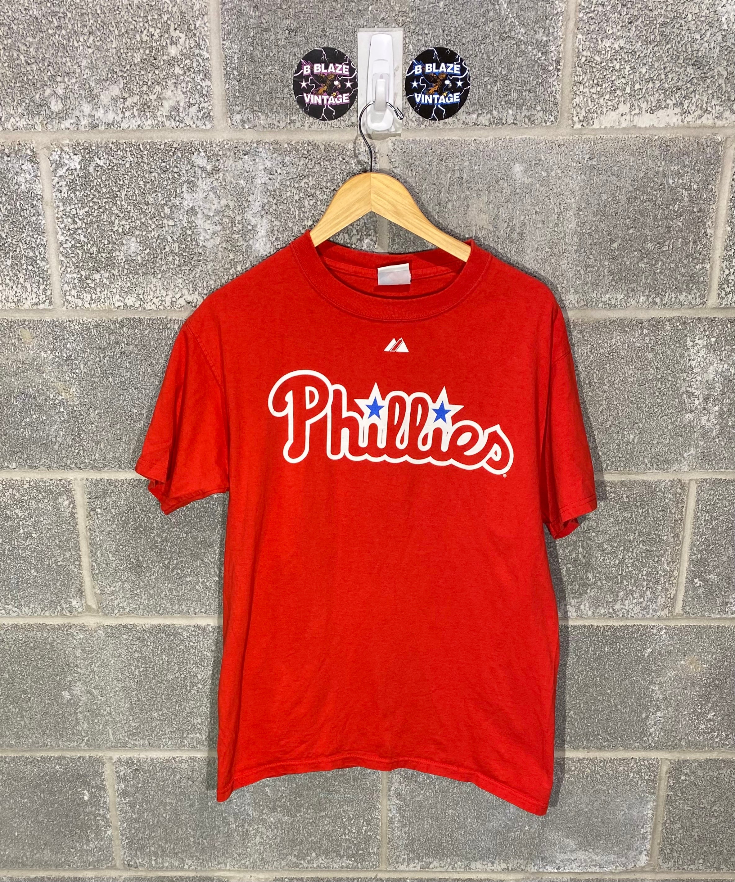 Y2K Philadelphia Phillies Shane Victorino “Flyin Hawaiian” T-Shirt Size  Small