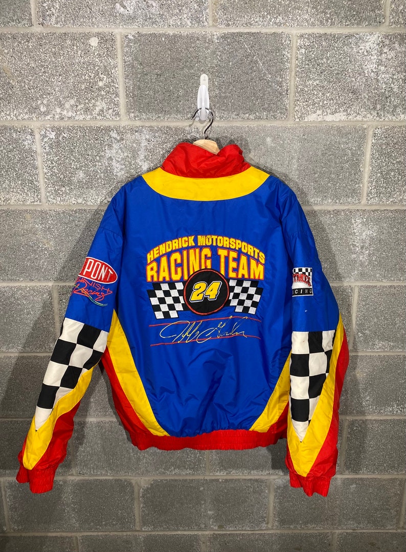 Vintage 1990s Jeff Gordon Nutmeg NASCAR Racing All Over Print Jacket
