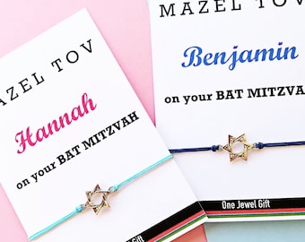 Congratulations Bat Mitzvah, Mazel Tov Gifts, Star of David Bracelet