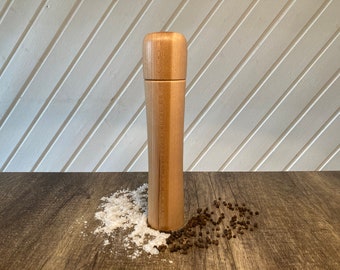 Moinho de especiarias, moinho de pimenta, moinho de sal olmo Madeira Rüster torneada à mão