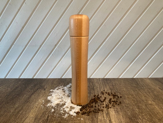 Gewürzmühle, Pfeffermühle, Salzmühle Ulme Rüster Holz handgedrechselt