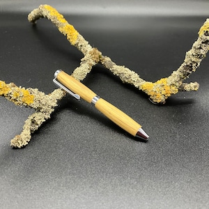Mini balpen van robinia, met de hand gedraaid, schrijfgerei, uniek, cadeau