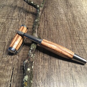 Zebrano vulpen, met de hand gedraaid