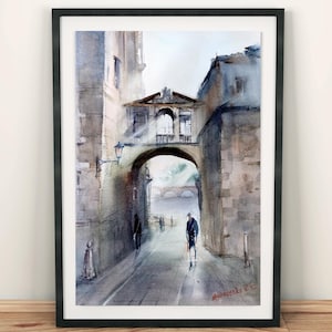 Original watercolor painting Rome cityscape Italy painting Original painting Rome painting Rome wall art Original artwork Rome artwork Italy