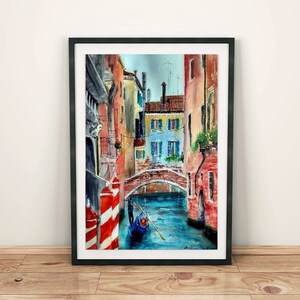 Original watercolor painting Italy Venice painting Original artwork Venice wall art Italy artwork Venice  cityscape Venice wall decor