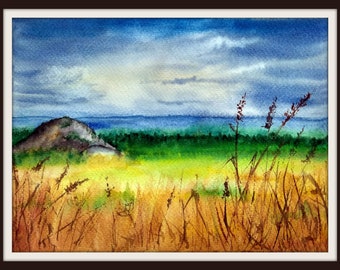 Grosshandel Hd Printed 5 Stuck Leinwand Kunst Grun Wiese Malerei