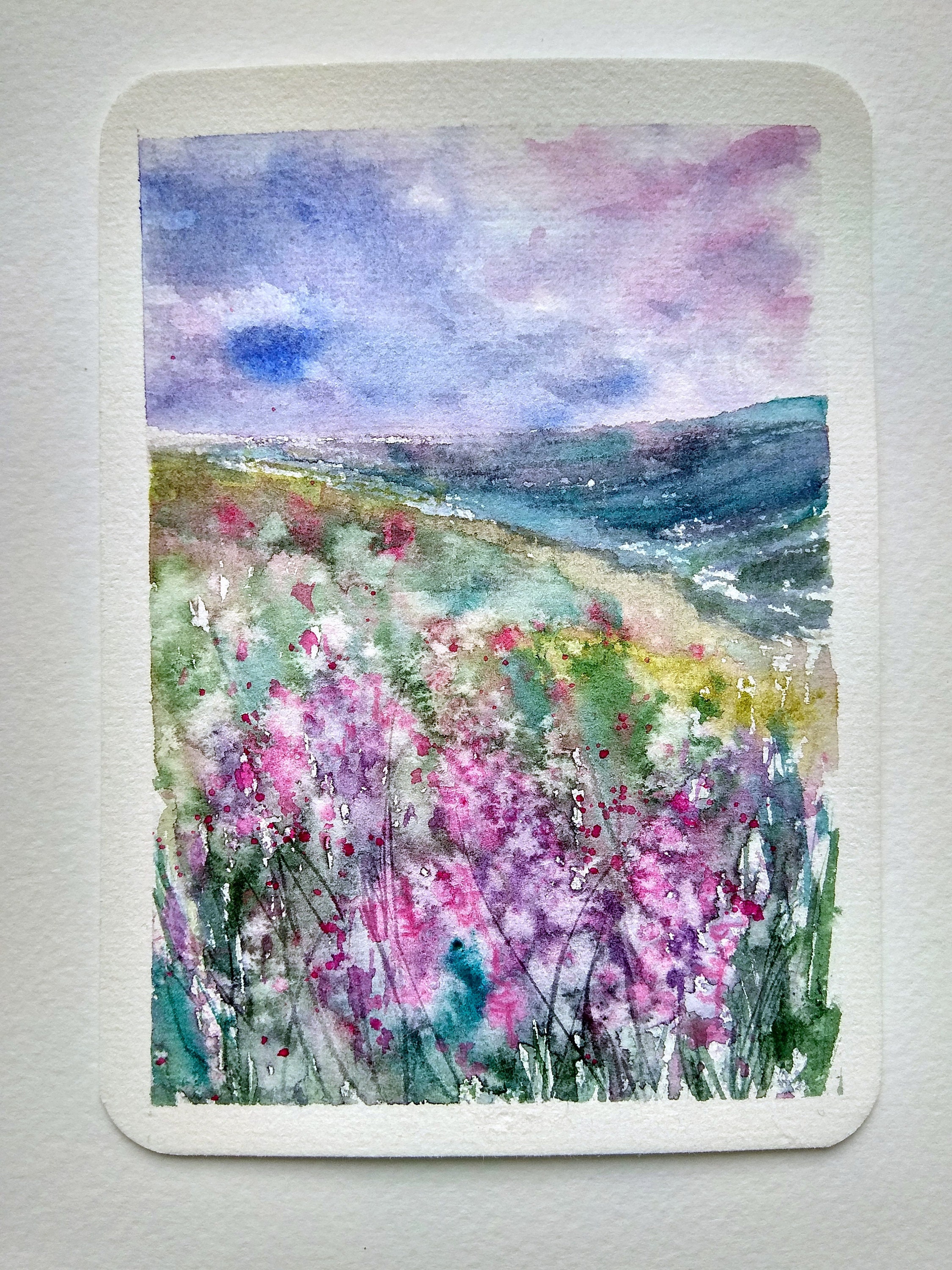 Hand made watercolor postcard set Postcrossing art postcard Etsy