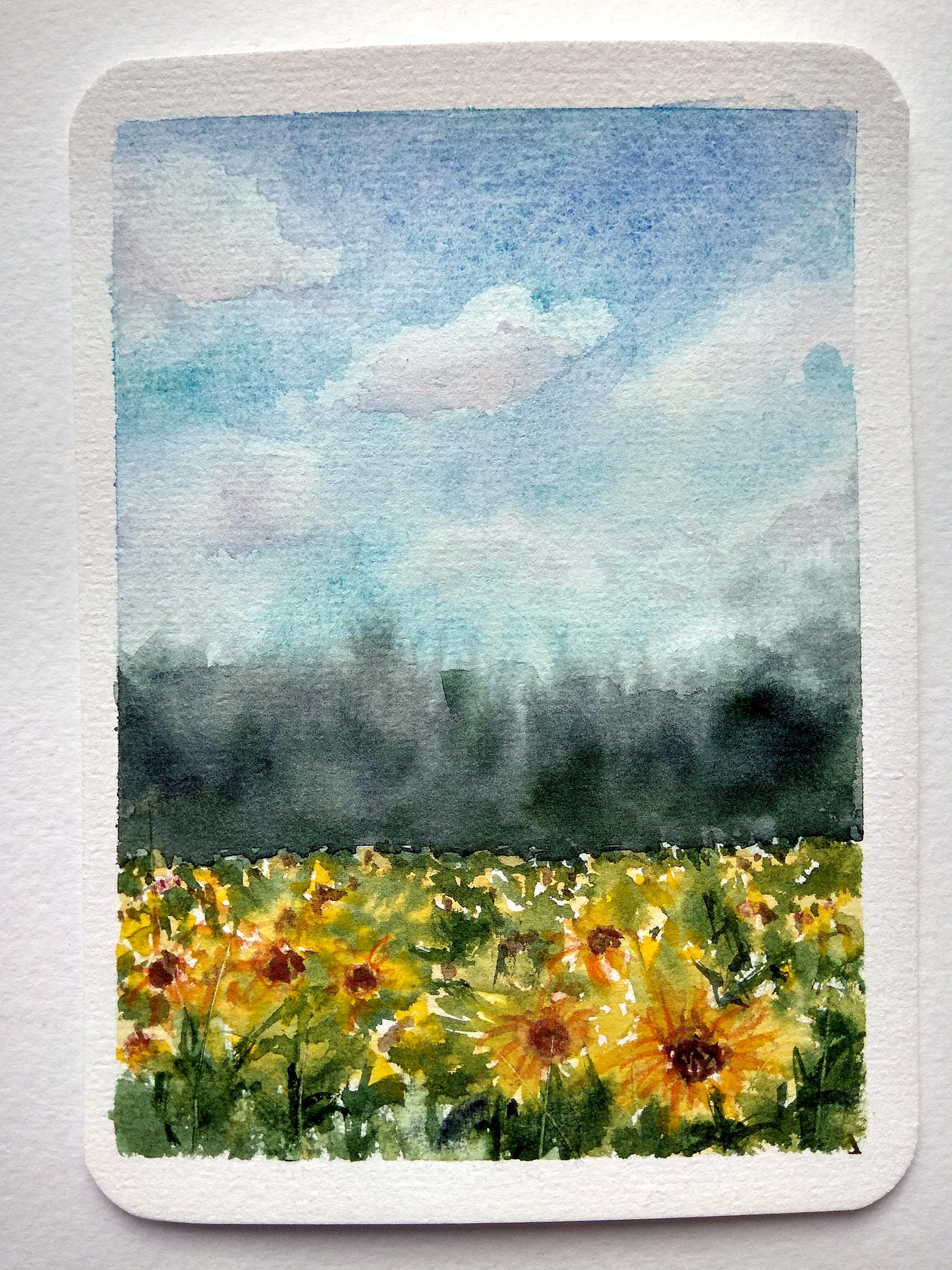 Hand made watercolor postcard set Postcrossing art postcard Etsy