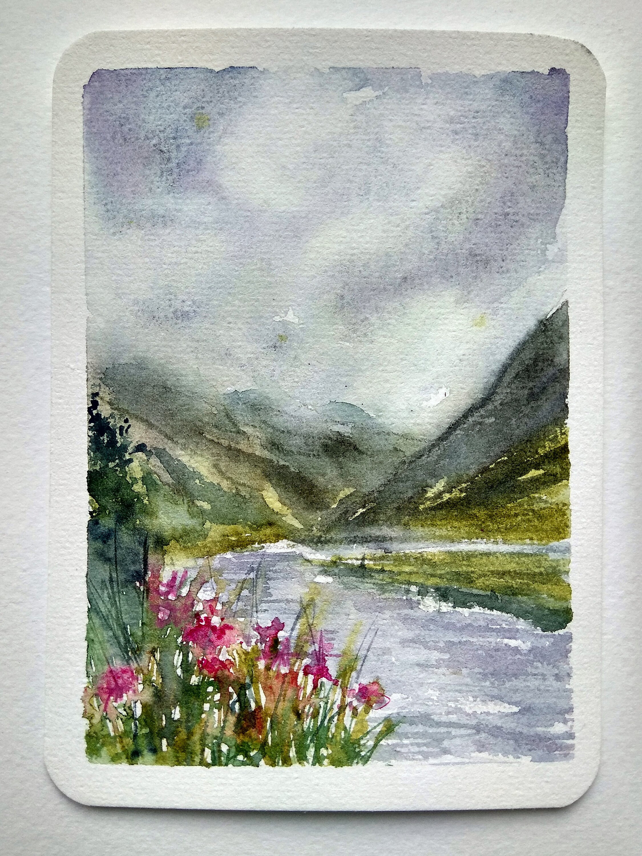 Hand made watercolor postcard set Postcrossing art postcard Etsy