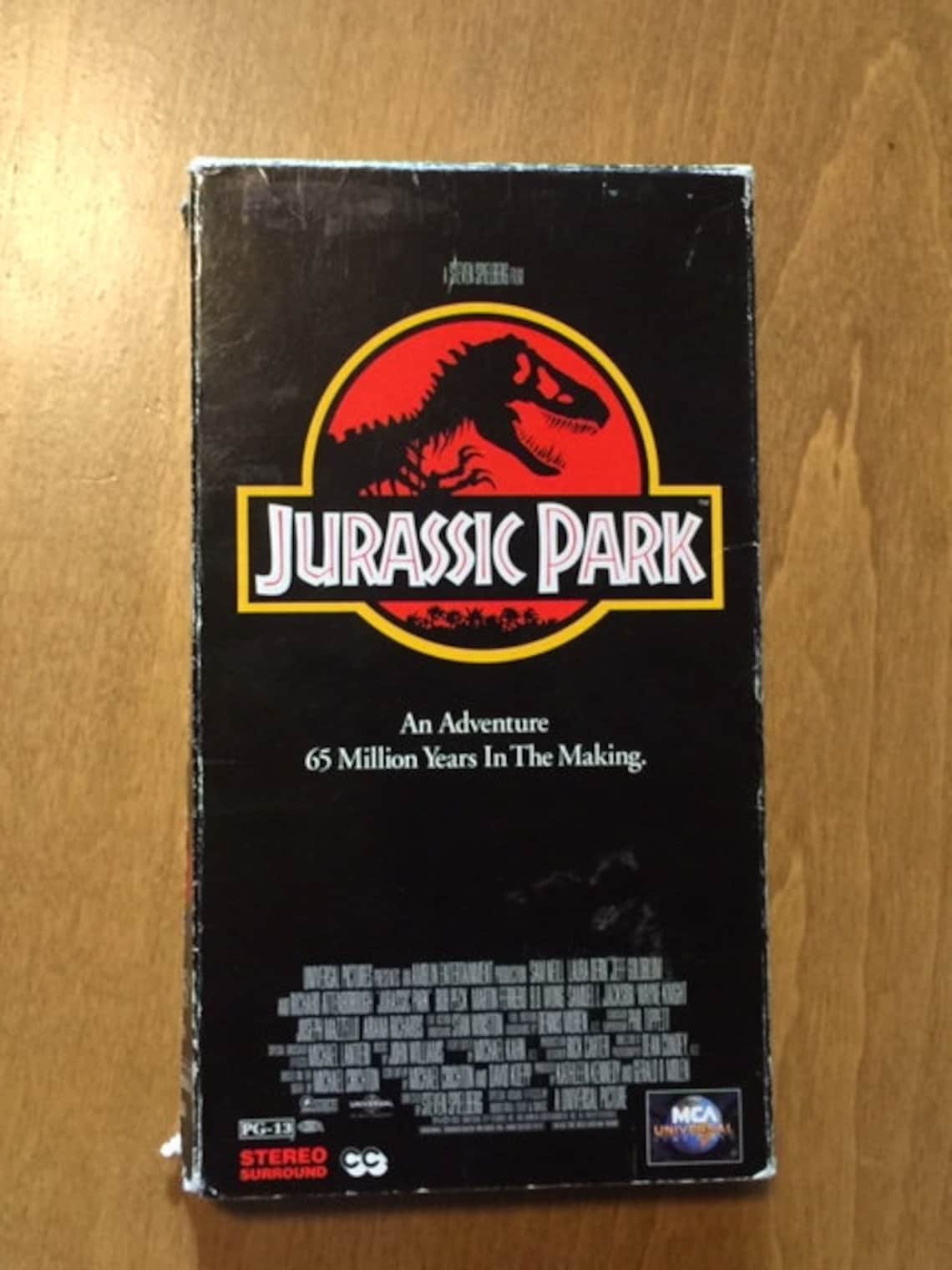Jurassic Park VHS 1980s Science Fiction Dinosaur Classic Film Steven ...